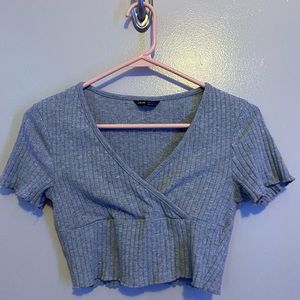grey crop top